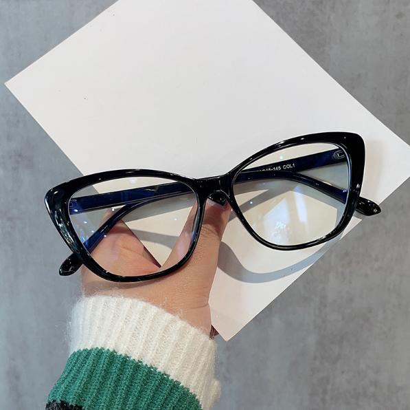 Vintage Large Frame Glasses With Fashionable Eyeglass Frames One Size чёрный