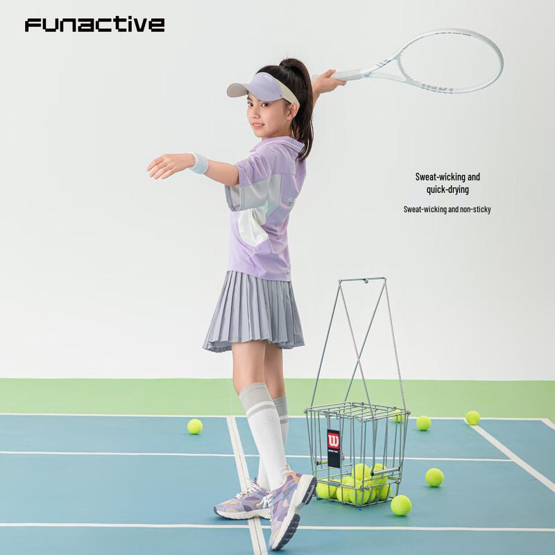 FUN ACTIVE Kids' Colorblock Quick-Dry Sport Polo T-Shirt