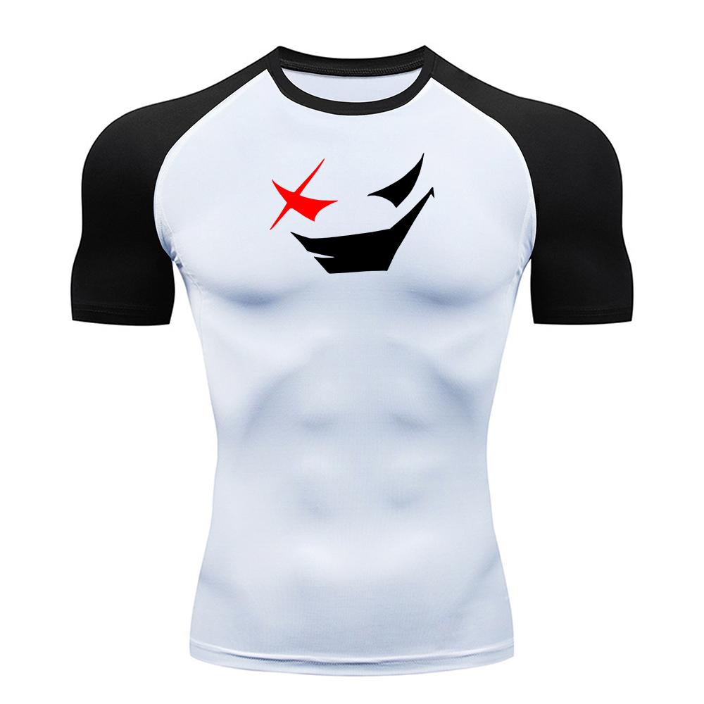 

Men s Smiley Face Print Quick Dry Compression T-Shirt 2026 Summer New Style Daily Fitness Training Running Cycling Short Sleeve S