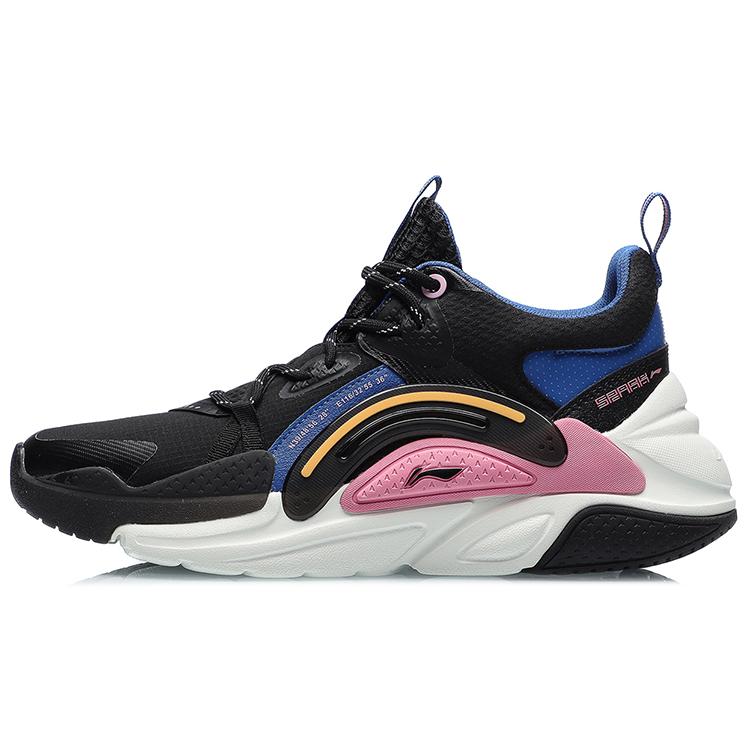 Li Ning Spark Casual Shoes Women's Low top Black/Blue/Pink AGLR018-3