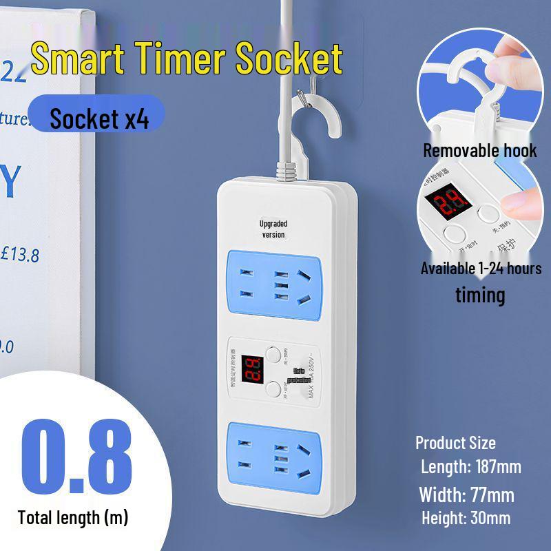 Electric Vehicle Timer Socket: 1-24 Hour Power Control & Overcharge Protection