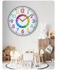 12" Colorful Cartoon Wall Clock - Creative Silver Frame for Living Room, Study, or Kids' Room