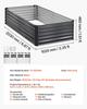 2 Pack Galvanized Raised Garden Beds, 2030 X 1020 X 460 Mm, Rectangular Metal Planter Boxes Kit Outdoor, Elevated Planting Box with Gloves, Alu-Zinc,