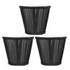 3PCS E14 ClipOn Cloth Lamp Shade Modern Fabric Lampshade Table Light Cover for Candle Chandelier(Black )