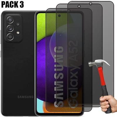 Lot-3 Tempered Glass Anti-Spy for Samsung Galaxy A52 4G-5G Glass Protection