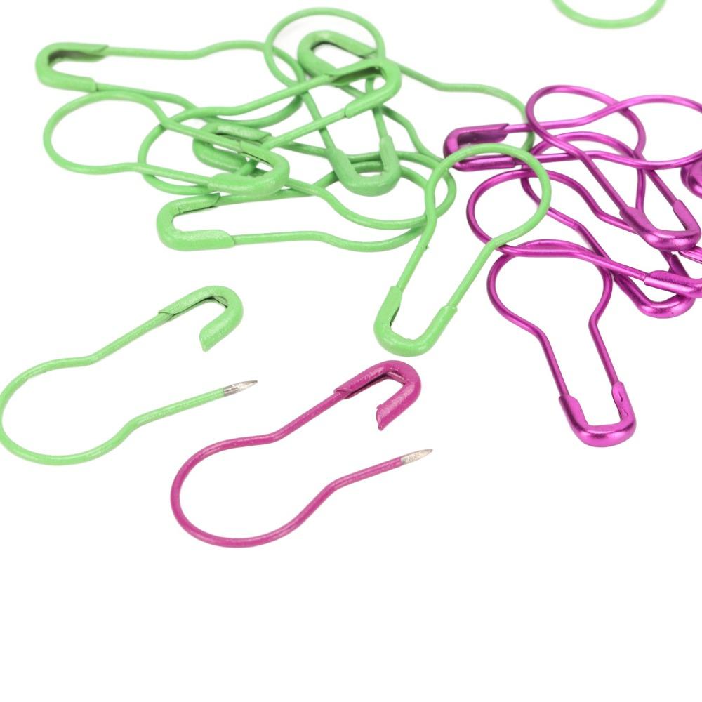 600pcs Colored Iron Crochet Stitch Markers Plastic Storage Box Metal Knitting Pins For Sewing