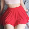 Stylish Women Underwear Lightweight Pleated Thin Flowy Above Knee Skirt for Bedroom