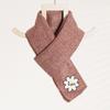 Jeibanseukeullaesig Hope-Filled Daisy Wool-Touch Short Knit Scarf (C2204-Am107_Brd)