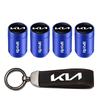 OYQZ3 Car Tire Wheel Valve Caps Cover Suede Car Key Chain Ring Keychain For KIA EV6 Stinger RIO Sorento Picanto Ceed Borrego Syros K4