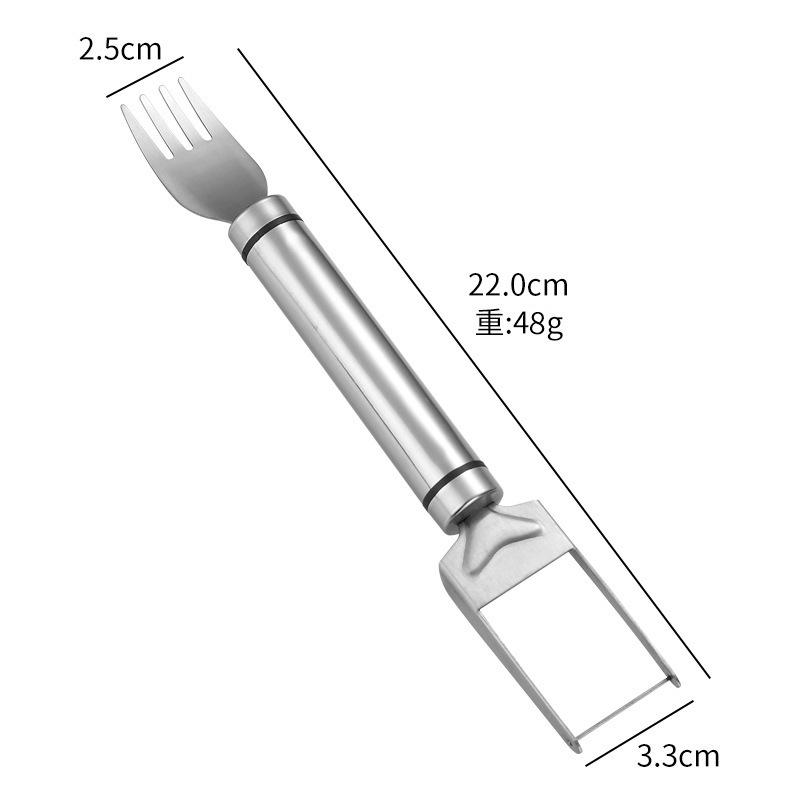 1PC watermelon cutting artifact double head stainless steel divider melon cutter multi-functional fruit fork cutter watermelon fork
