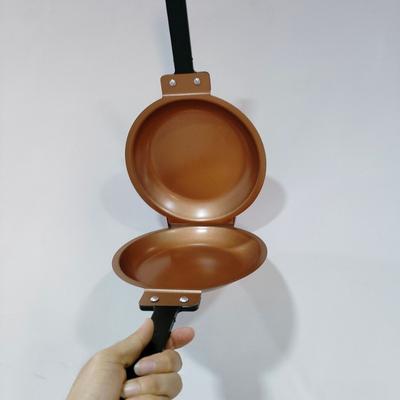 Double-Sided Non-Stick Ceramic Frying Pan Pancake Maker Foldable Kitchen Cookware for Bread Egg Breakfast