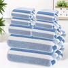 8pcs Set, No Hair Loss, Super Water Absorption, Super Soft Five-Star Hotel Standard Two-Color Striped Interval Bath Towel Combination