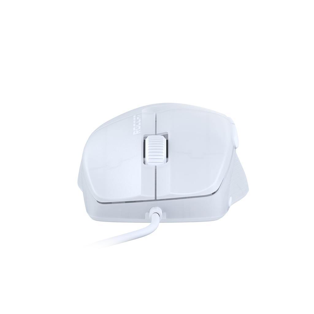 ROCCAT PURE SEL Gaming 8K Side Mechanical PTFE Japanese Distributor Mouse, Ultra-Lightweight 49g, Wired, White, Optical, Resolution, Buttons,