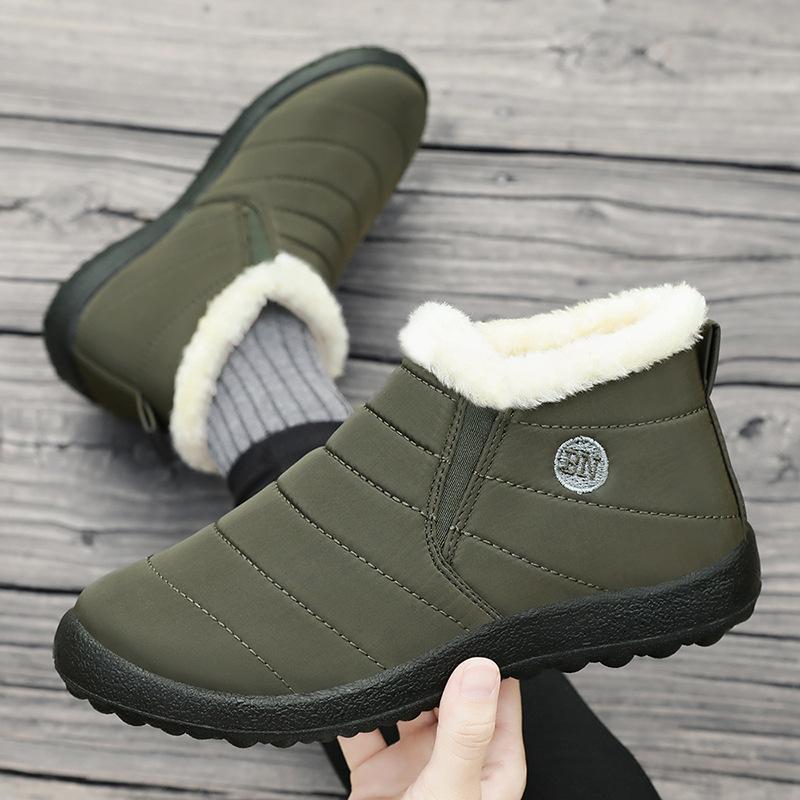 Cotton Shoes Winter Foreign Trade Cotton Boots One Pedal Large Size Thickened Short Boots Couple Outdoor Warm Snow Boots