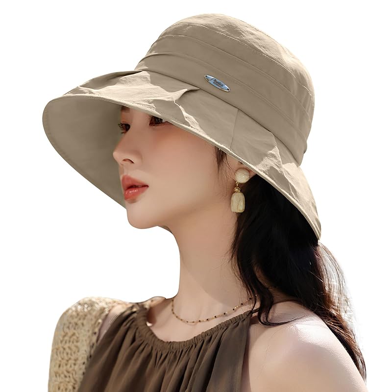 

[AOY] UV protection hat ladies spring/summer wide brim sun protection awning sun hat Larger UV protection lightweight ventilation small face