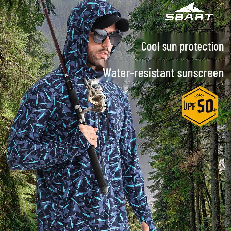 Men's Summer 25 Quick-Dry Breathable Hooded Fishing Sun Protection Clothing with Mask