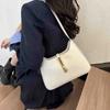 Luxury PU Leather Shoulder Bag for Women Casual Solid Color Design Handbags Brand Purse 2025 Fashion Shopper Clutch Women's Bags