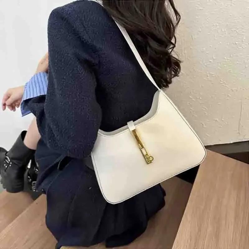 Luxury PU Leather Shoulder Bag for Women Casual Solid Color Design Handbags Brand Purse 2025 Fashion Shopper Clutch Women's Bags
