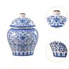 Chinese Porcelain Flowers Tea Canister Ginger Jar 250ml Storage Decorative Vase for Bedroom