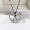 Intertwined Double Heart Cubic Zirconia Pendant Necklace