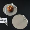 Stainless Steel Coffee Tray Roll Corner Food Display Plate Baking Dessert Tray  Kitchen Tableware