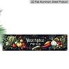 2D Flat, 1pc Metal Sign Labeled 'VEGETABLE PATCH' Measuring 15.7×3.94inch, Featuring UV Printed Wall Art. It's Perfect for Decorating Homes, Bars