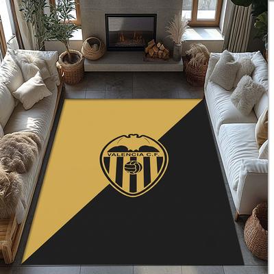 Tapis doux à motif de football Valencia FC, antidérapant, pour sol intérieur, Tapis décoratif sportif pour chambre à coucher