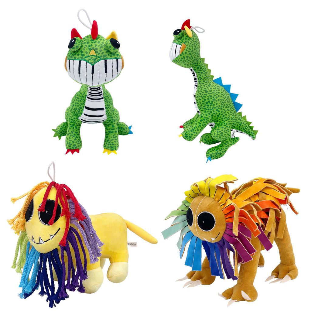 Adorable Nightmare Critters Plush Toy Featuring Green Dinosaur And Lion Design