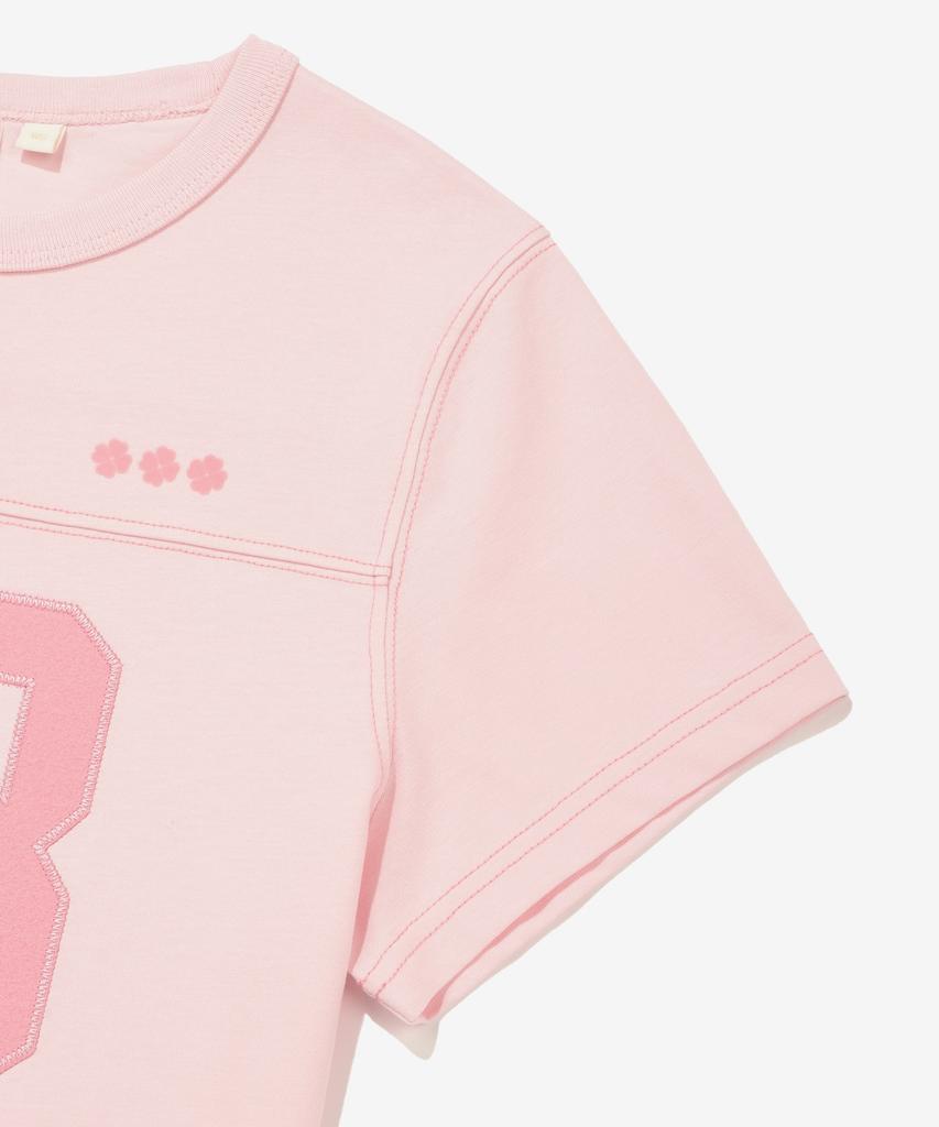 COVERNAT WOMAN Number Logo T-Shirt Pink