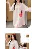 Japanese Ice Silk Red Print Nightdress - Sexy, Lightweight, Summer-Ready Pajamas for Women