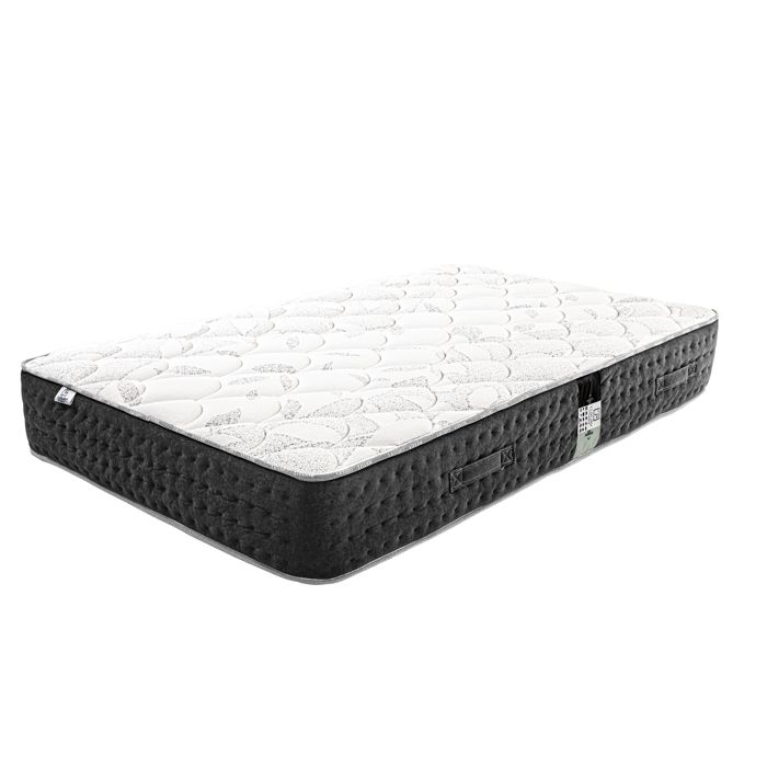 Mattress Set 90x190 Cm, Serenity, 27 Cm, Pocket Springs, Firm, Summer/winter Side + White Base 13 Cm Thick + Pillow + Duvet