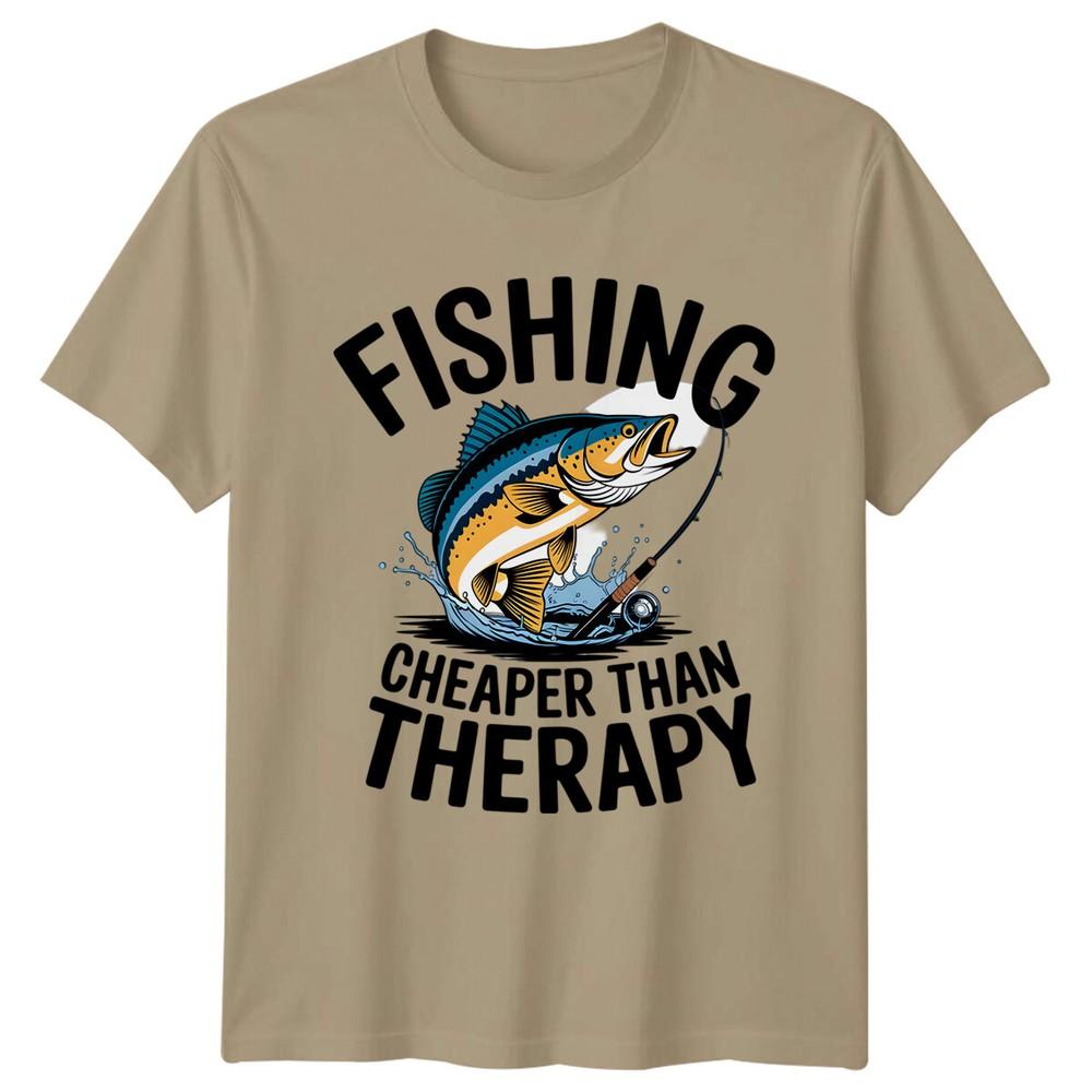 Fishing Cheaper Than Therapy Hobbies Unisexs TShirt Angling Tee S