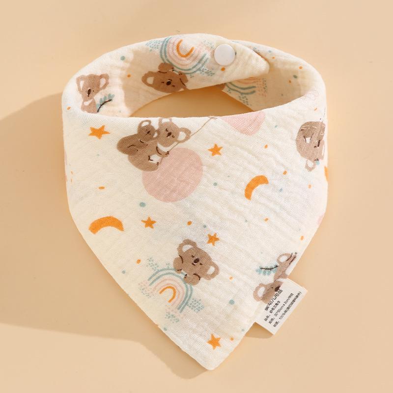 Organic Cotton Crepe Baby Drool Bib and Triangle Scarf