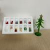 1 Conjunto Enfeites de Árvore de Natal de Vidro Contemporâneo Artesanal Miniaturas Papai Noel, Boneco de Neve, Estatuetas Festivas Decoração de Mesa para Natal