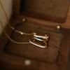 S925 Sterling Silver Plated 18K Gold Inlaid Zircon Light Luxury High-quality Necklace Pendant for Women's Clavicle Chain