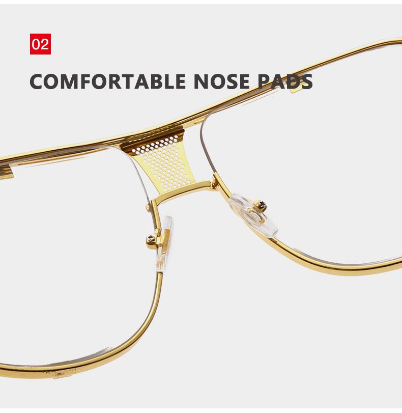 Mode Metall Gradienten quadratischen Rahmen Herren Sonnenbrillen fahren Sonnenbrillen Vintage Sonnenbrille