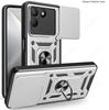 Slide Lens Armor Funda for Tecno Pova 7 4G Case for Tecno Pova7 4G Case Magnetic Ring Stand Holder Cover Shockproof Capa