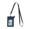 Casual Fashionable Pu Card Bag With Zipper Loose Change Bag With Hanging Rope Men'S And Women'S Card Mini Coin Bag Multiple Card Slots Id Card Bag