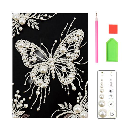 3D-Perlenmalerei-Set zum Selbermachen: Mosaik-Wandbild mit Strassperlen und Schmetterlingen für Erwachsene – ideal für die Schlafzimmerdekoration.