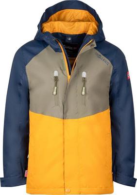 Trollkids Bryggen 3-in-1 Jacke farbiger Moos goldgelb mysticblue