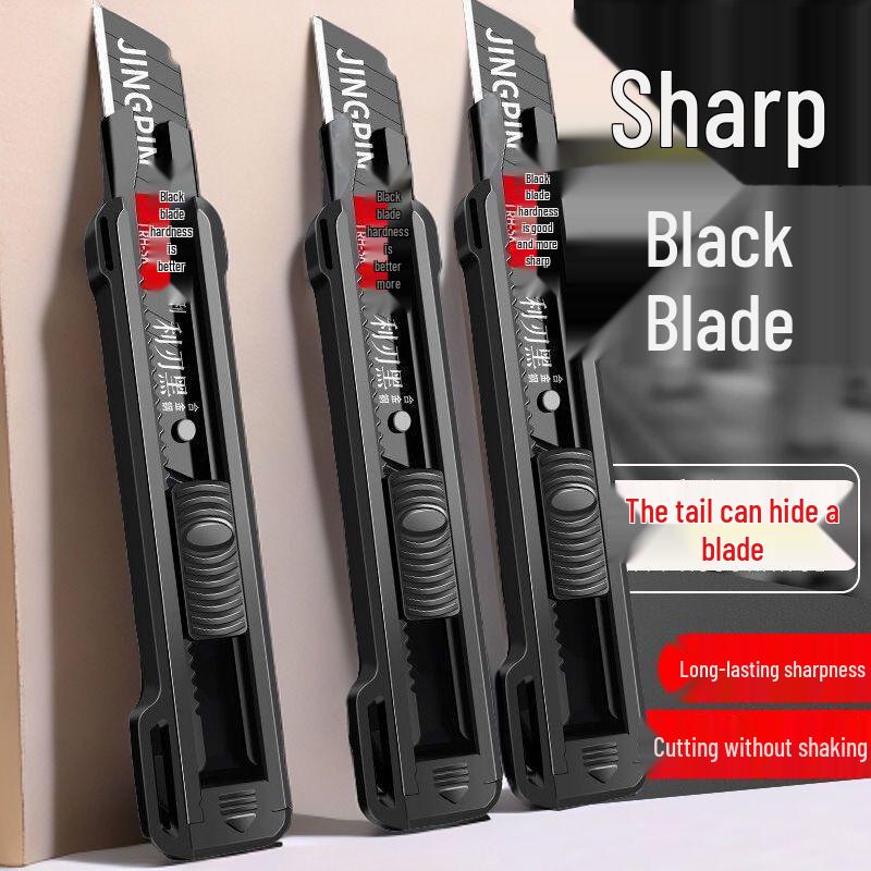 

Heavy-Duty Multifunctional Utility Knife - Durable Black Blade for Wallpaper Cutting