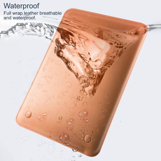 16 Zoll Laptop Hülle Slim Magnetverschluss Einfarbig Multifunktional Universal Mauspad Kunstleder Wasserdicht Notebook Tasche für MacBook