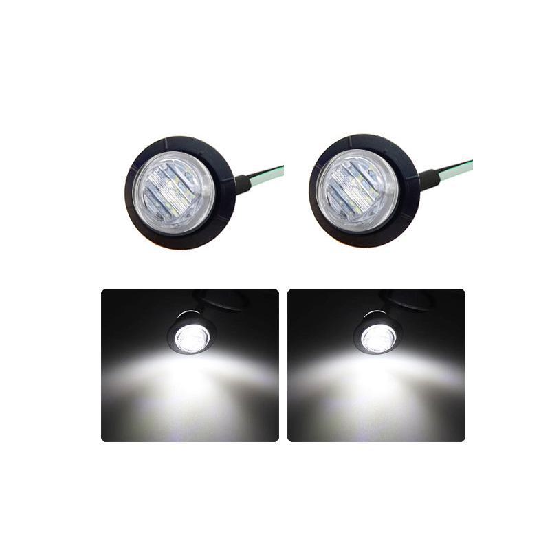 

Круглый 3-светодиодный фонарь Eagle Eye - водонепроницаемый сигнальный габаритный фонарь для грузовика/прицепа 24 В - супер яркий белый