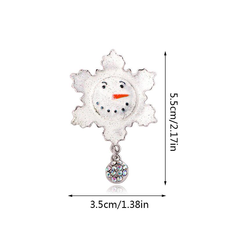 Tree Boots Snowman Santa Claus Brooches Crystal Pin Brooch Christmas Series Enamel Brooch