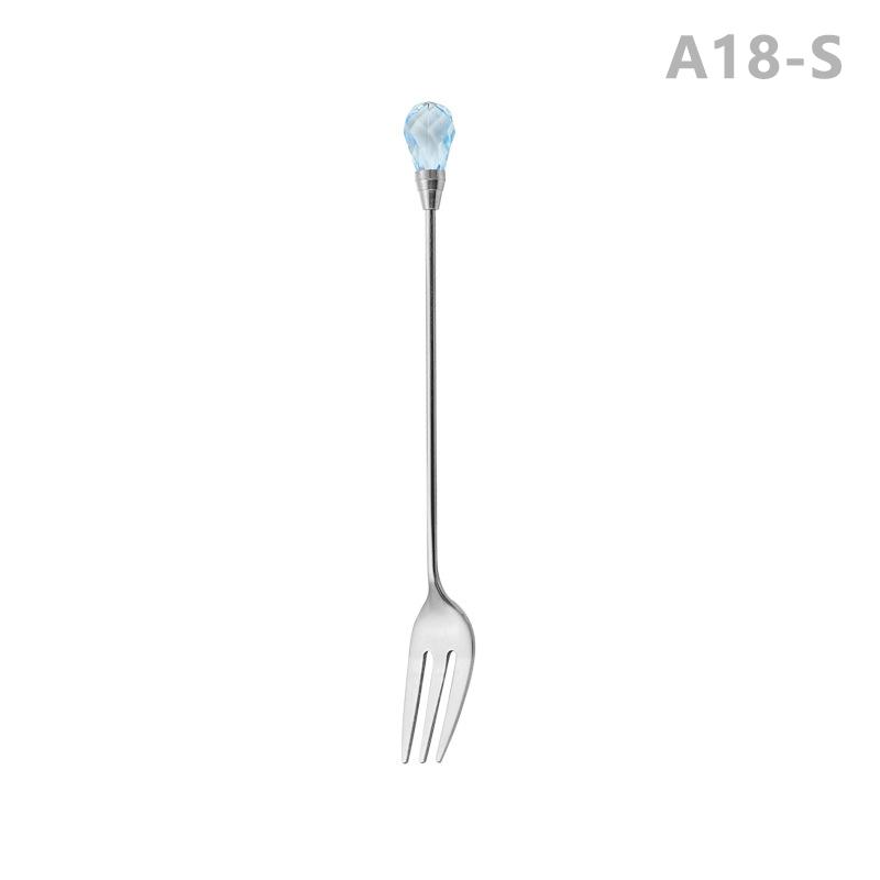 

Бриллиантовая ложка-вилка из нержавеющей стали, длинная ложка для перемешивания, изысканная хрустальная чайная ложка для мороженого, десерта, кофе, коктейльной кружки