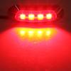 2 Pcs Amber 4 Patch 12/24V Tail Light Side Indicator Waterproof LED Marker Light Trailer Light Truck Side Light