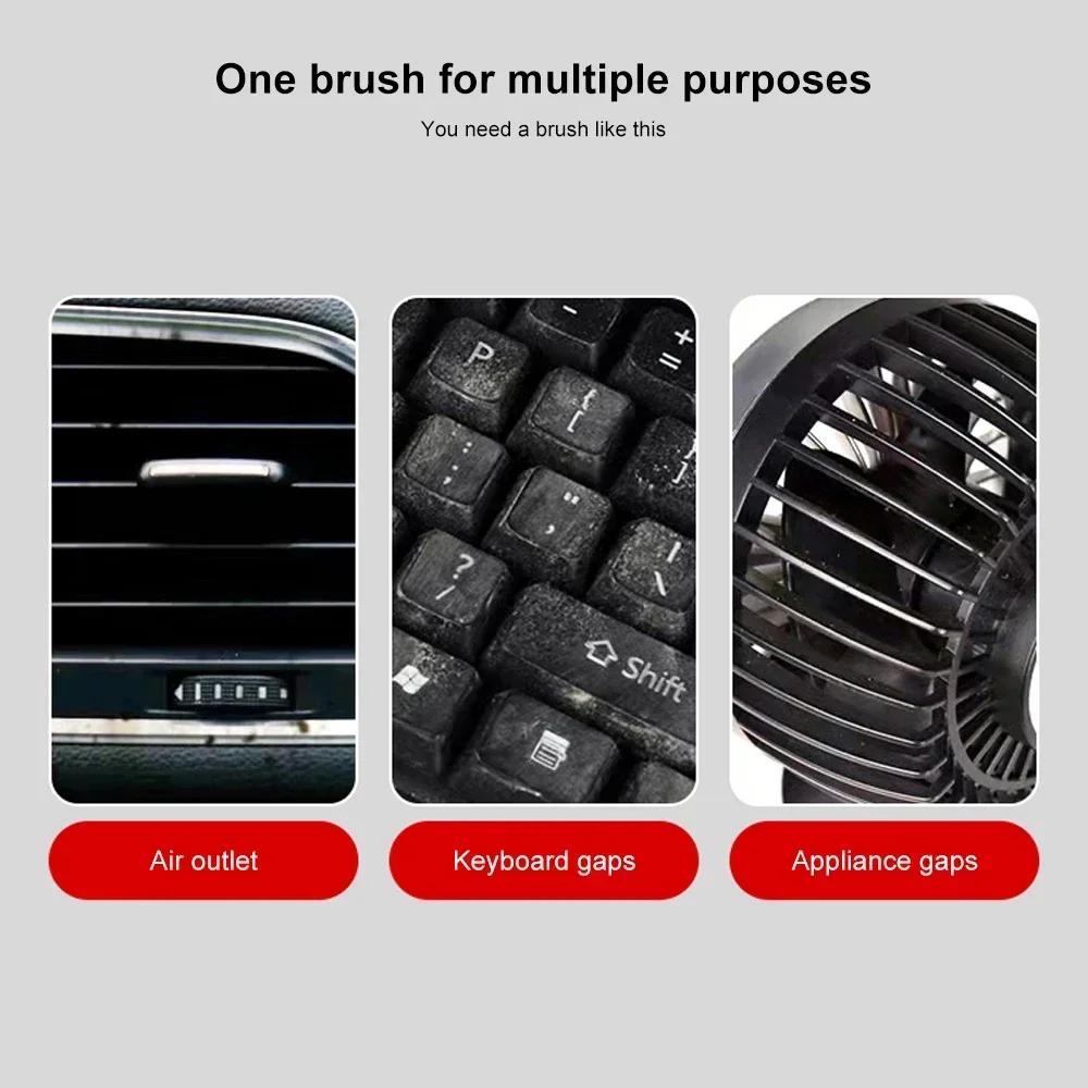 1Pcs Car Detailing Brushes Automobile Interior Soft Bristles Brush Air Vent Dust Cleaner Dust Removal Tool Car Interior Cleaning