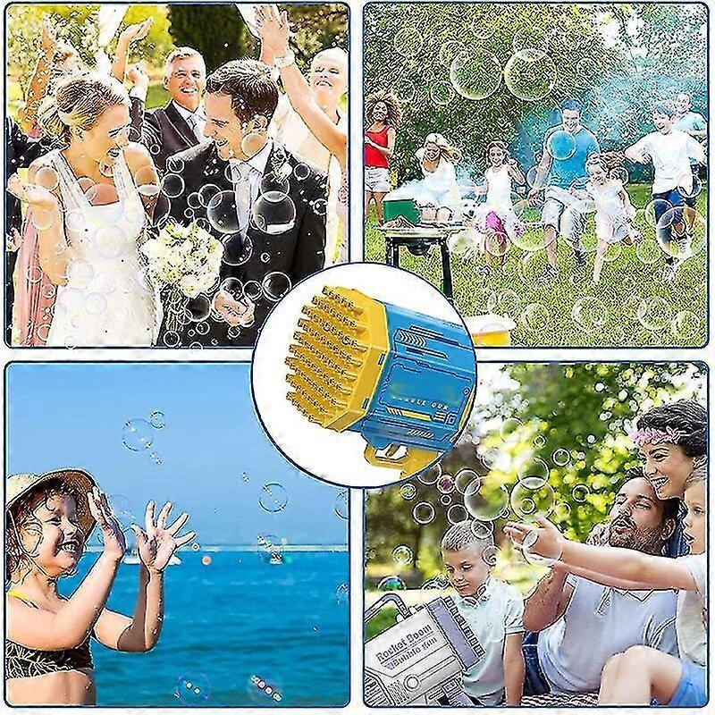 Bubble Gun Rocket 69 Holes Bubbles Launcher Shape Automatic Blower Soap Toys For Kids Children Gift Pomperos Toys