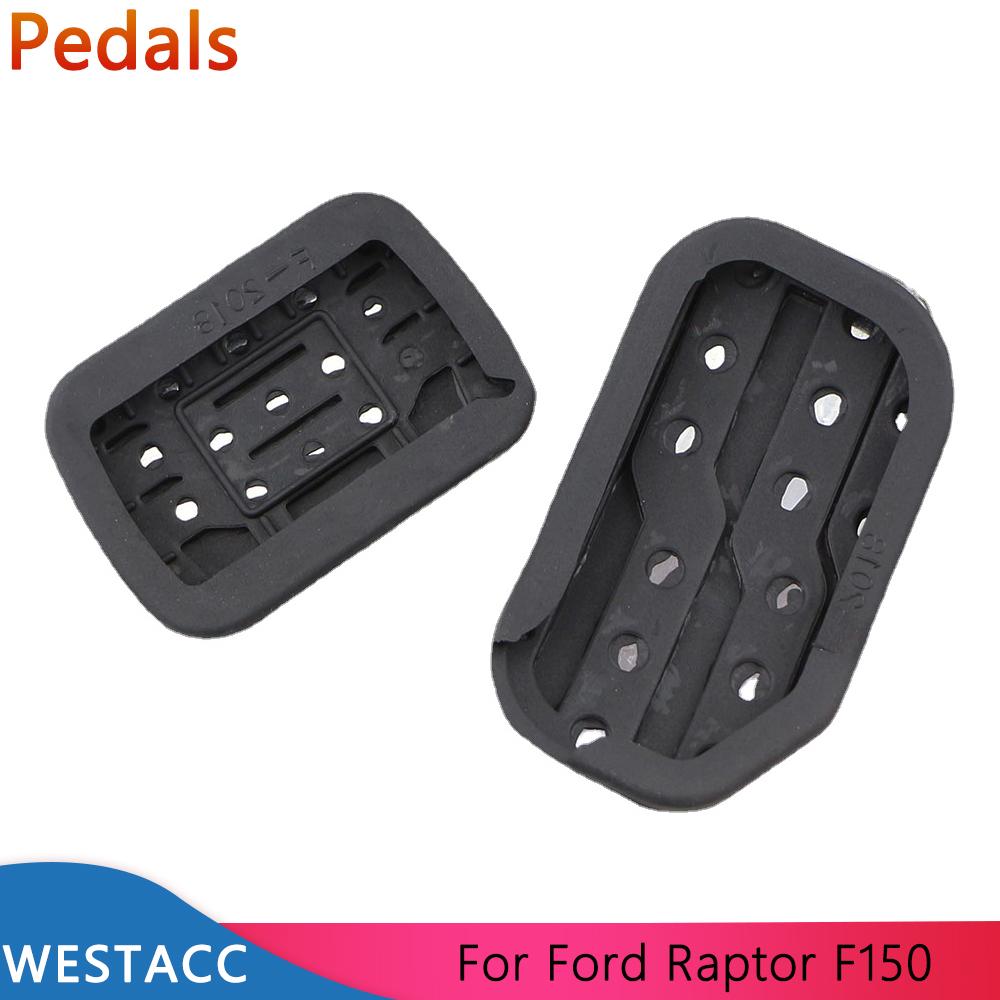 Edelstahl Auto Pedale Gaspedal Gas Bremspedal Schutzhülle für Ford Raptor F150 2015-Innenausstattung