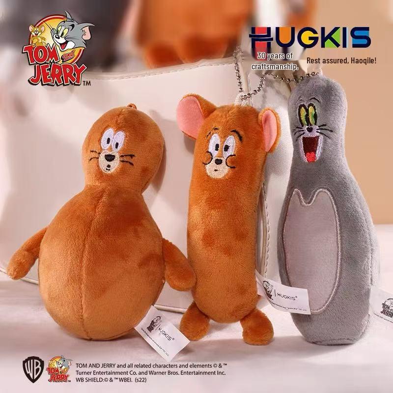 Authentic Tom & Jerry Plush Transforming Keychain Figurine - Cute Cartoon Ornament Birthday Gift